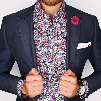 suit shirt navy floral tie creative casual looks mens shirts slim frank grand outfits business instagram without guy suits outfit