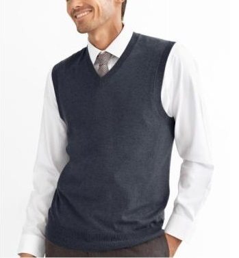 man wearing a sweater vest