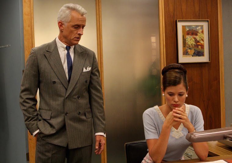 Roger Sterling in double-breasted suit