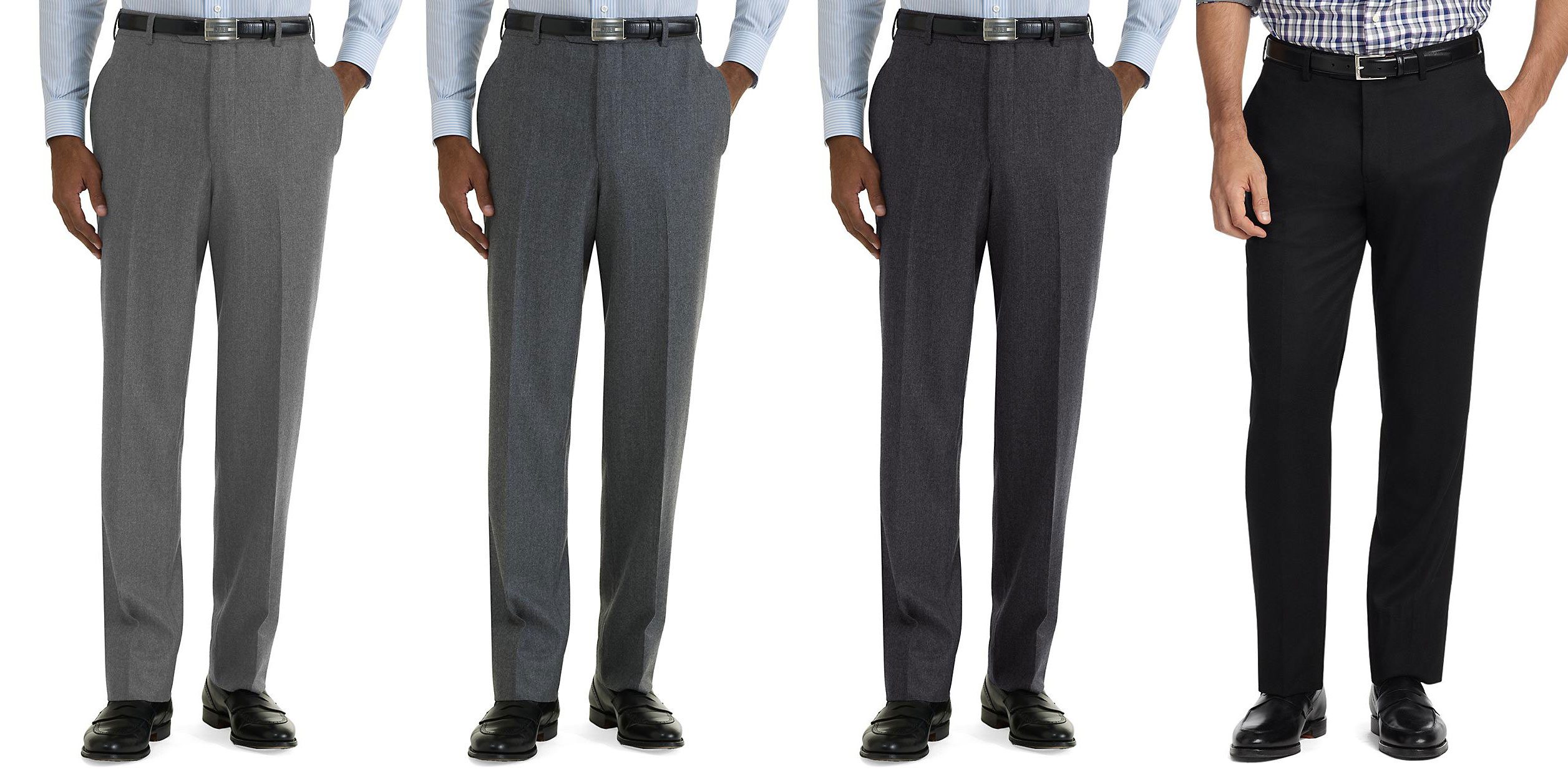 mens grey to black color trousers