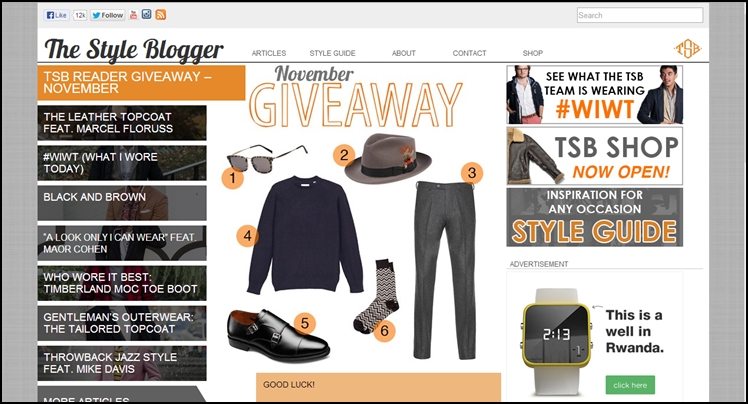 The Style Blogger website