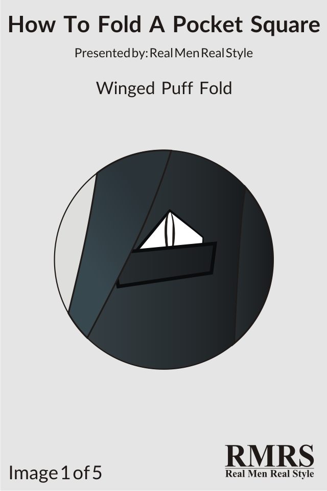 Winged Puff Pocket Square Fold image 1