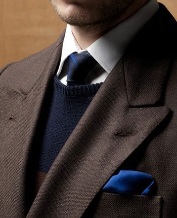 brown men's suit