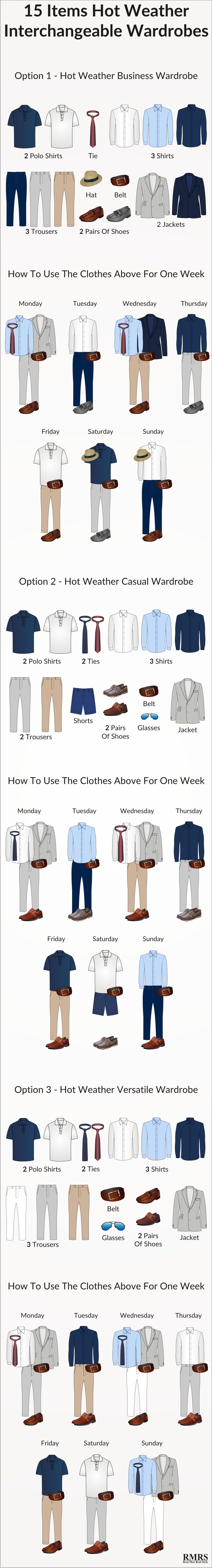 summer-heat-interchangeable-business-casual-versatile-wardrobe-infographic