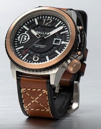 rugged watch with leather strap