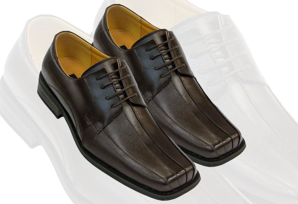 Zengara Mens Brown Square Toe Dress Shoes Size 9 M Ex… - Gem