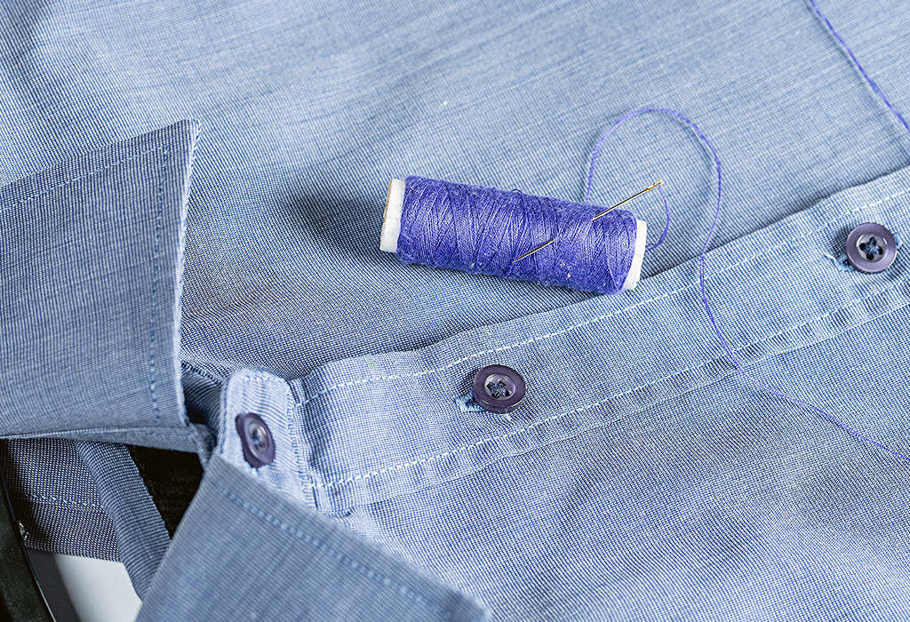 How To Sew On A Button Infographic