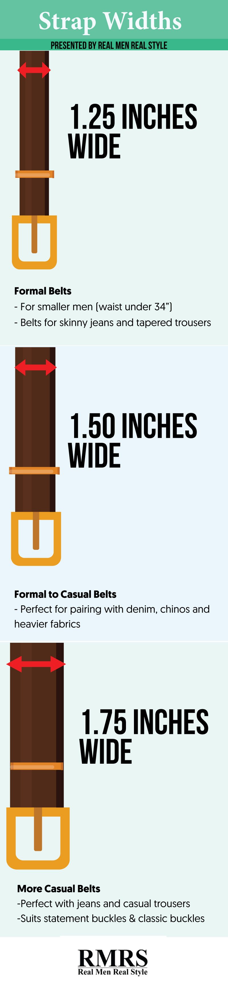belt strap widths