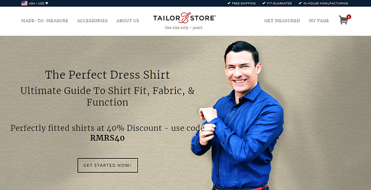 tailor store website