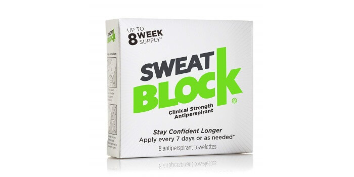 sweat block wipes