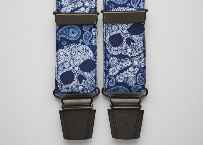 skull paisley suspenders