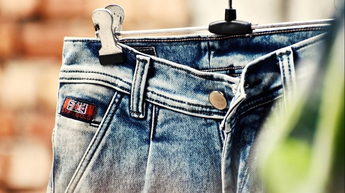 jeans on rack