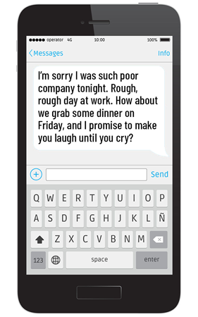 “I’m sorry” texts to woman
