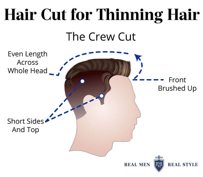 hair cut for thinning hair crew cut