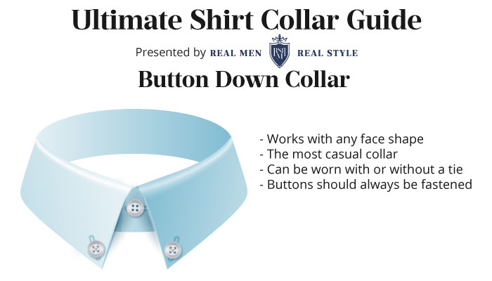 button down collar infographic