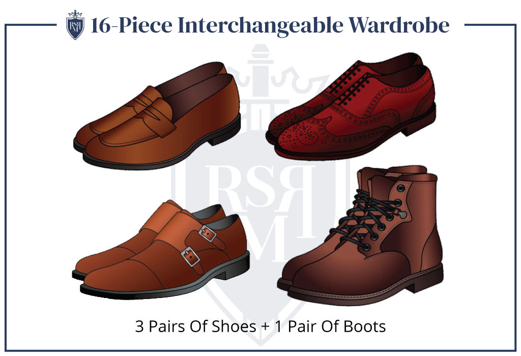 Infographic - 16-Piece-Interchangeable-Wardrobe-Shoes