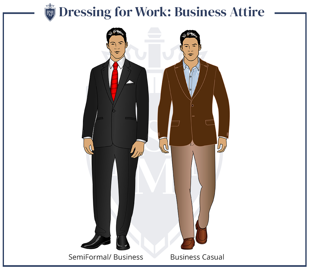 Infographic Dressing for Work Business Attire
