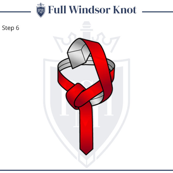 full windsor tie knot step 6