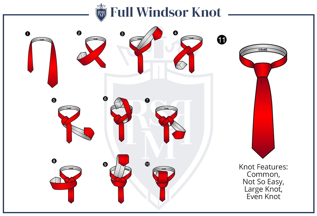How To Tie The Full Windsor Knot | Tying The Double Windsor Necktie