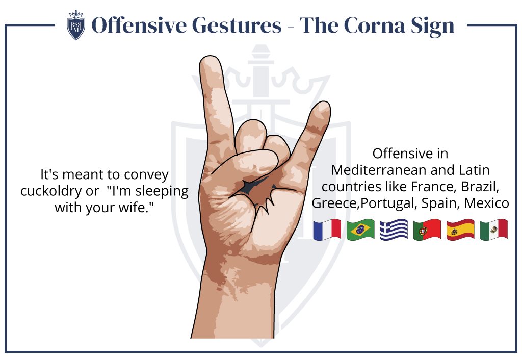 the corna sign is a rude hand gesture
