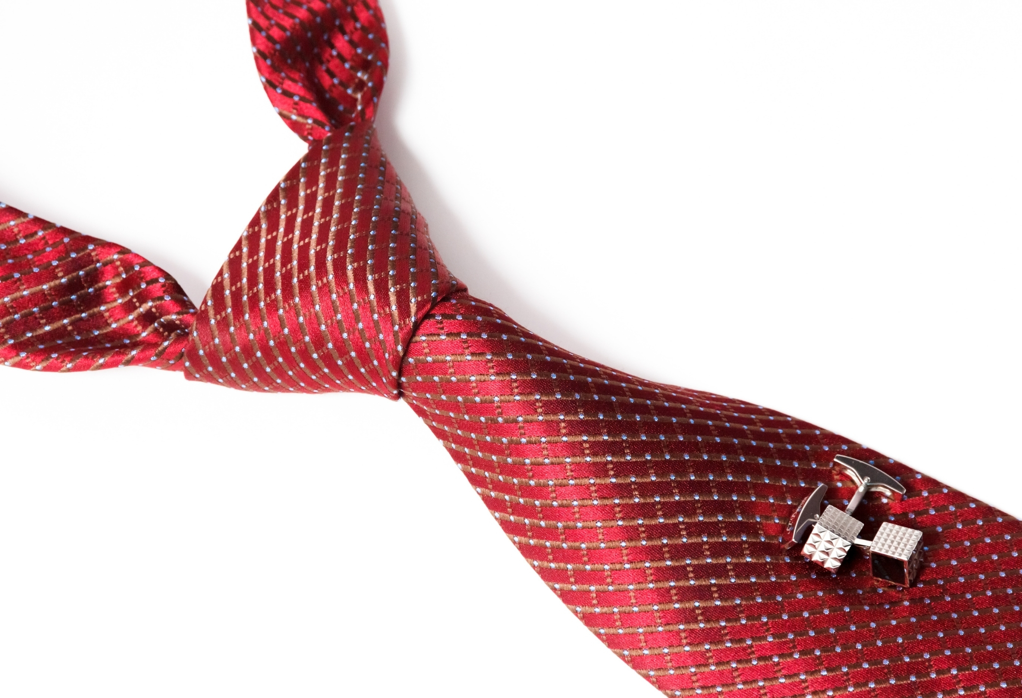 двойной узел для галстука Windsor и запонки