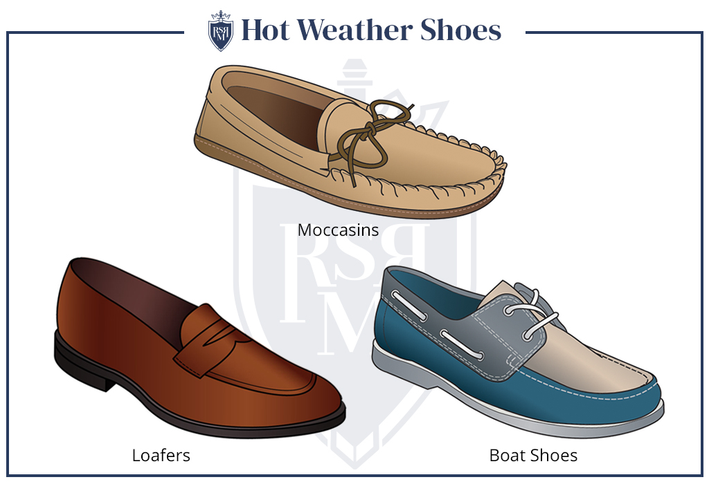infographic mens shoes hot weather