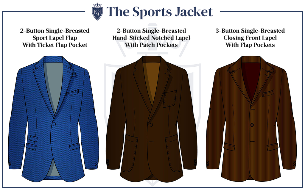 sports jackets of different colors and styles