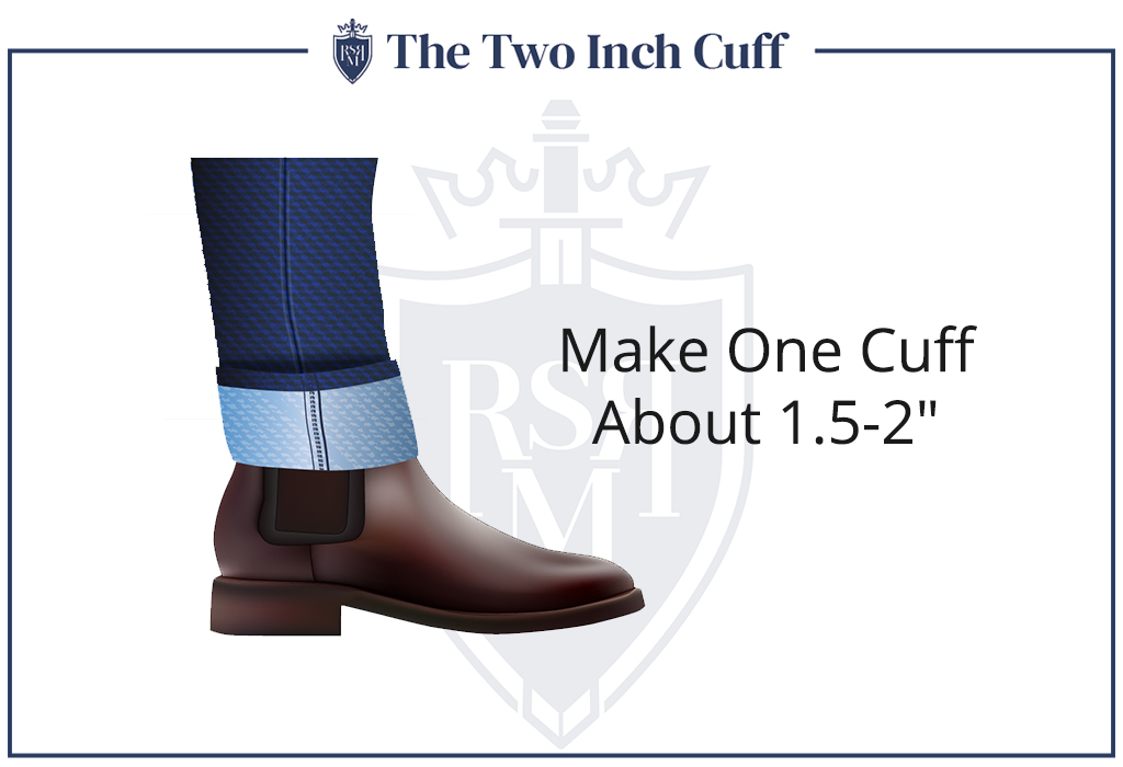 two inch cuff on jeans