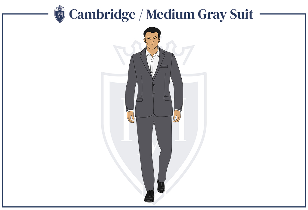 Infographic - Cambridge Medium Gray Suit
