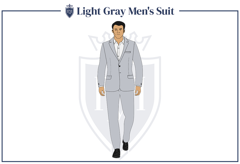 Infographic - Light Gray Mens Suit