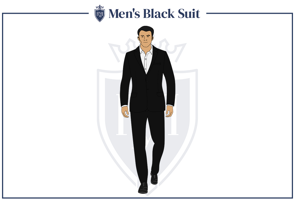 Infographic - Mens Black Suit