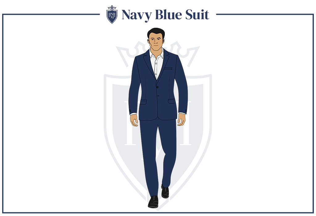Infographic - Navy Blue Suit