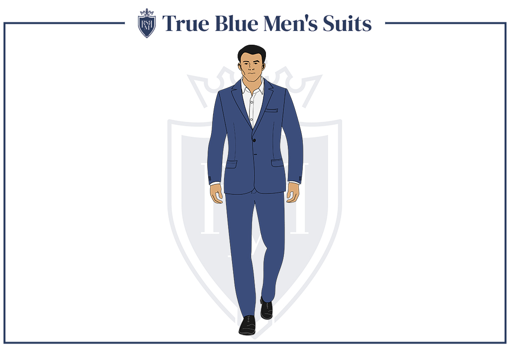 Infographic - True Blue Mens Suits (how to choose a suit color)