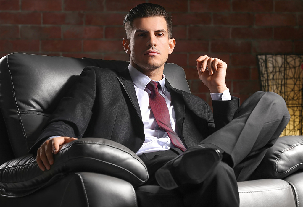 man sitting in relaxed pose