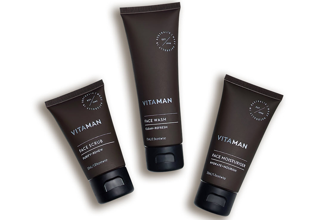 vitaman daily essential skincare kit for men
