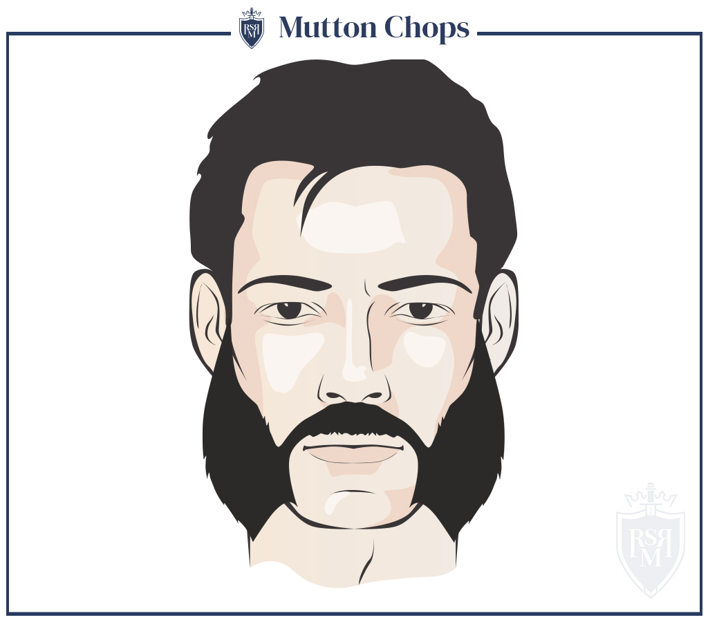 Mutton chops illustration 