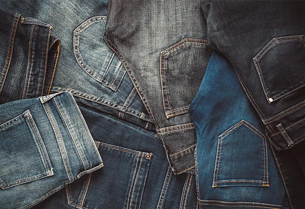 Jeans in different colors 