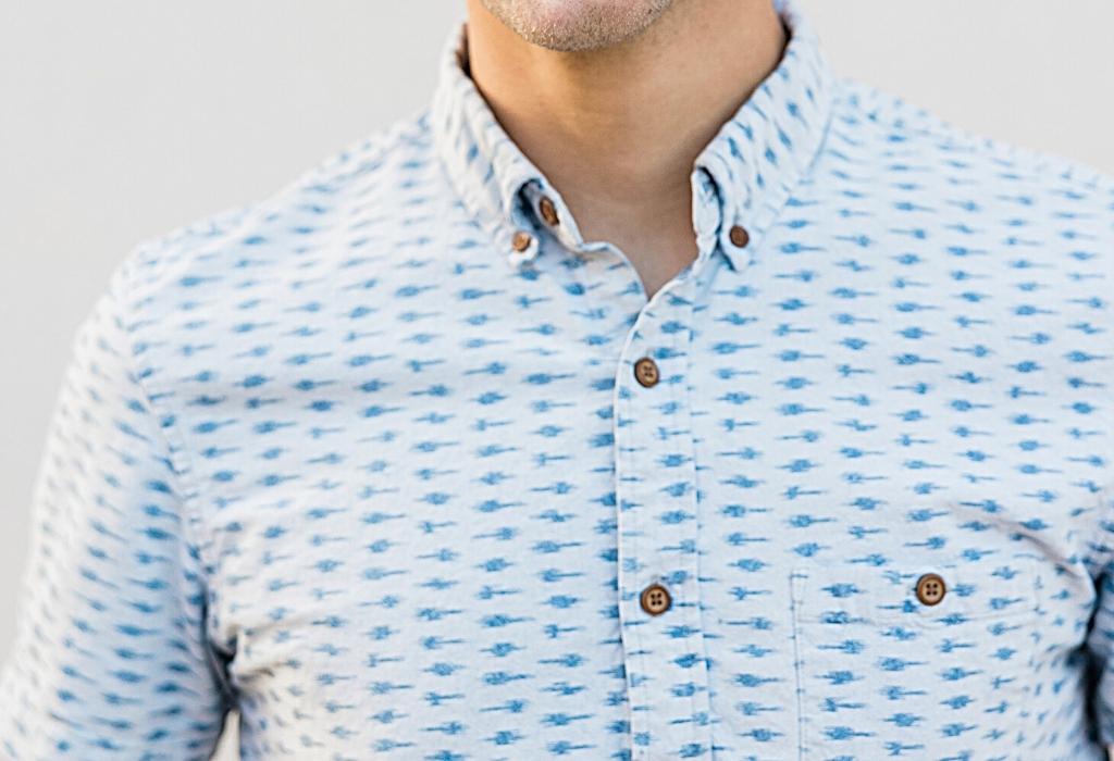 blue patterned shirt on man - fashionable men's accessories