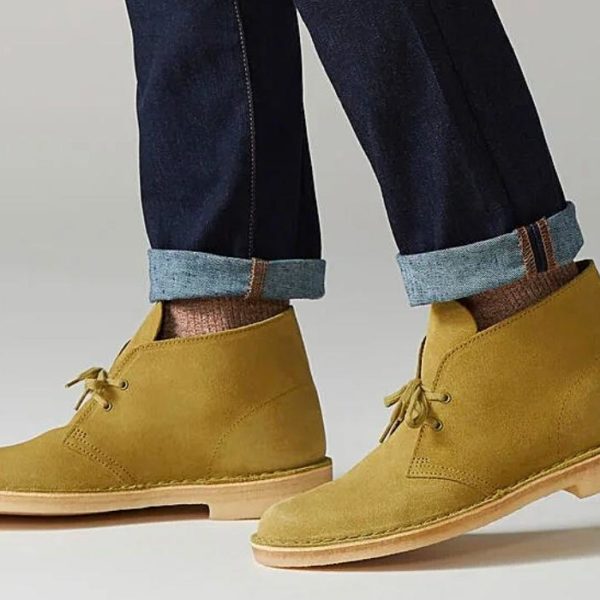 clarks yellow desert boots