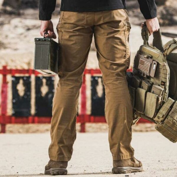 man wearing cargo pants at range