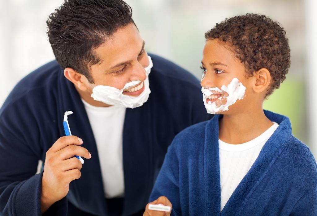 how to teach a kid to shave
