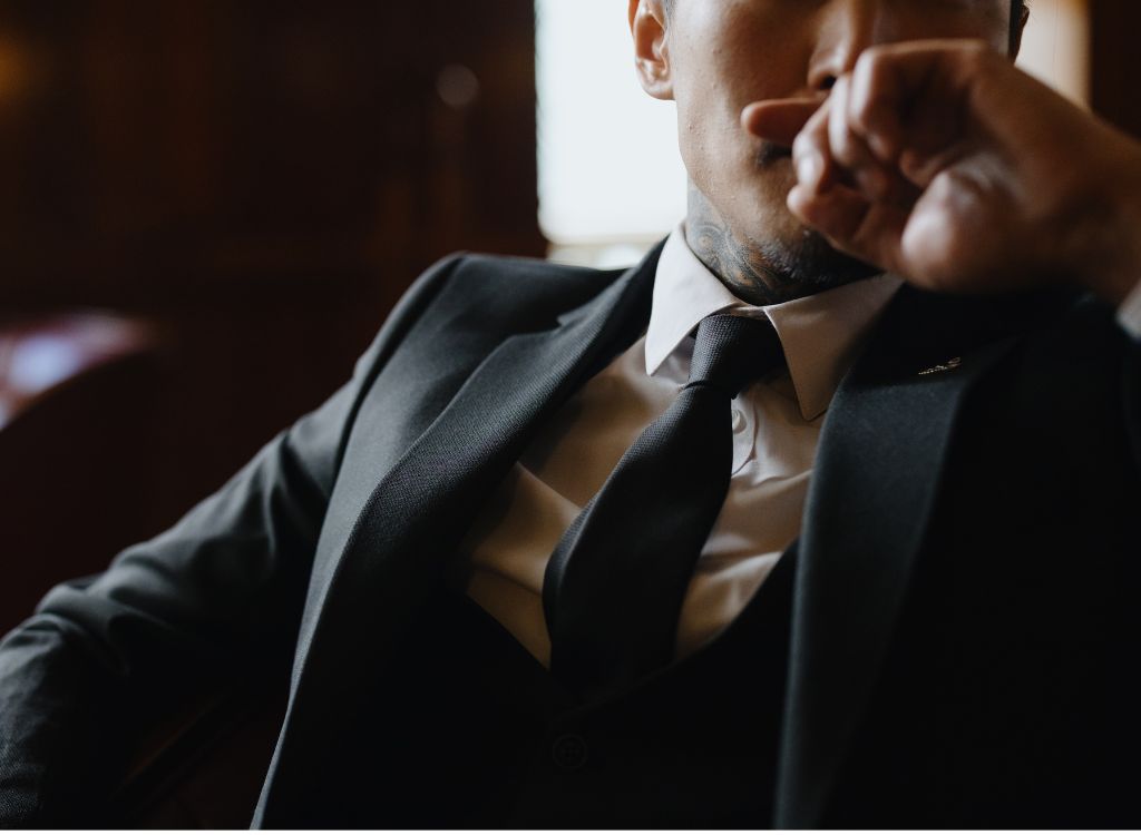 man thinking in suit