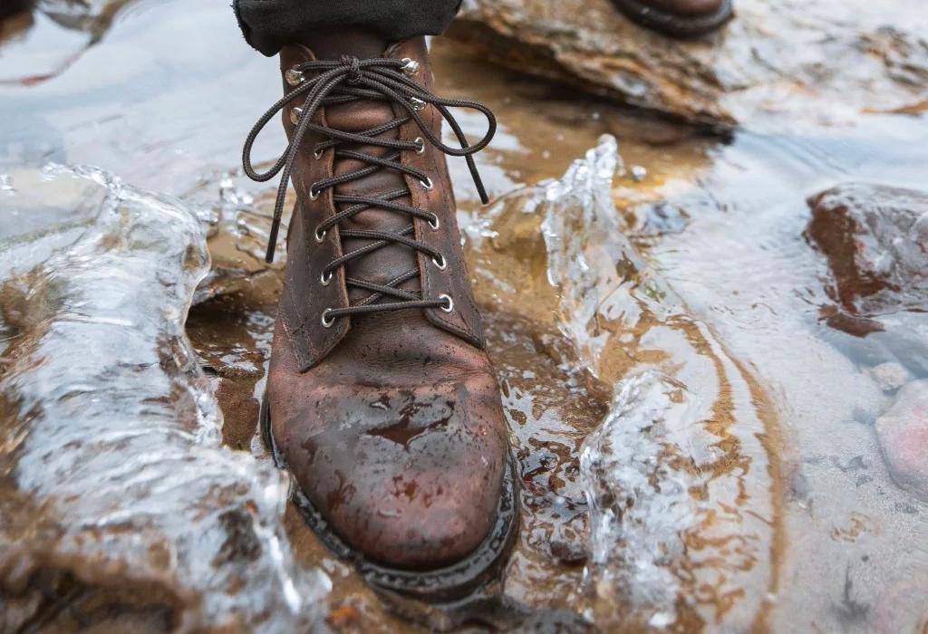 boot in puddle