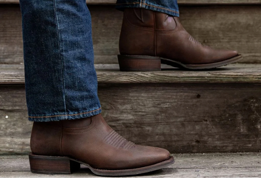 Men Ankle Boots Western Style Buckle Cuban Heels Cowboy Shoes Vintage Chain  2023 | eBay