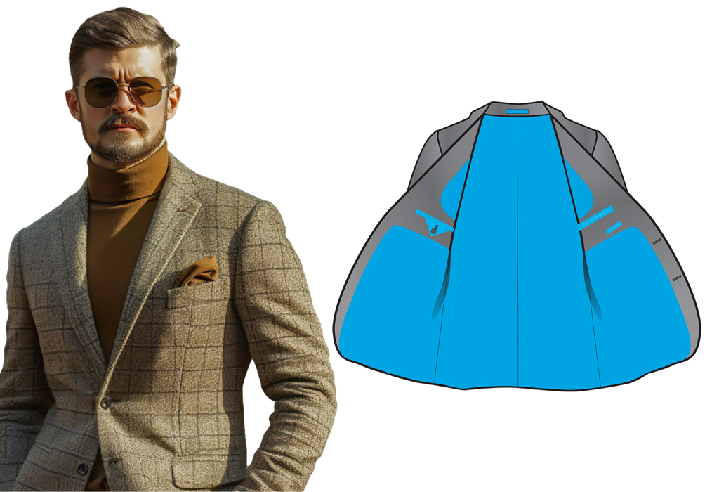 man wearing jacket with lining to keep warmer