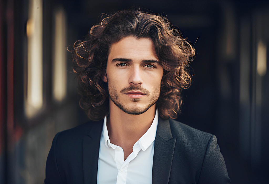 man with Curly Hair