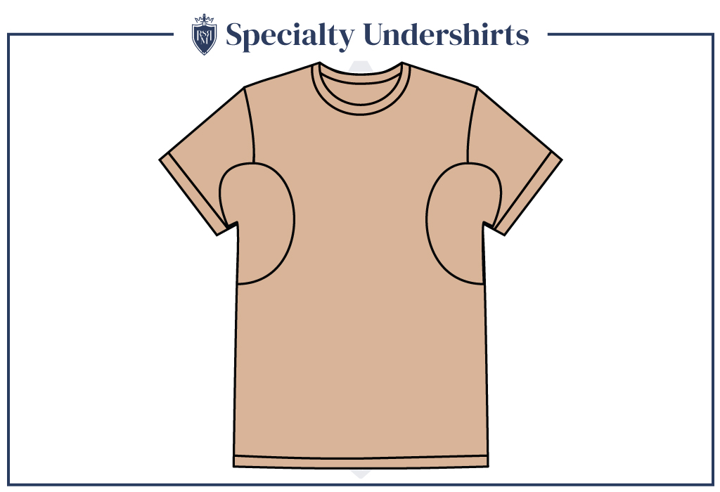 specialty undershirt with extra sweat layer