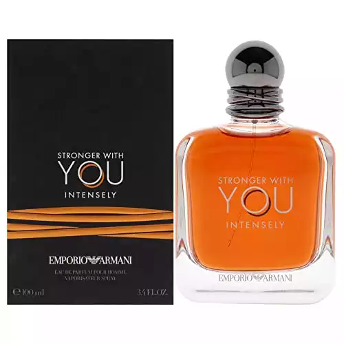 Giorgio Armani Emporio Stronger With You Intensely for Men Eau De Parfum  3.4 Fl Oz
