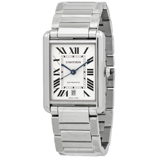 Cartier Tank Automatic Silver Dial Men's Watch