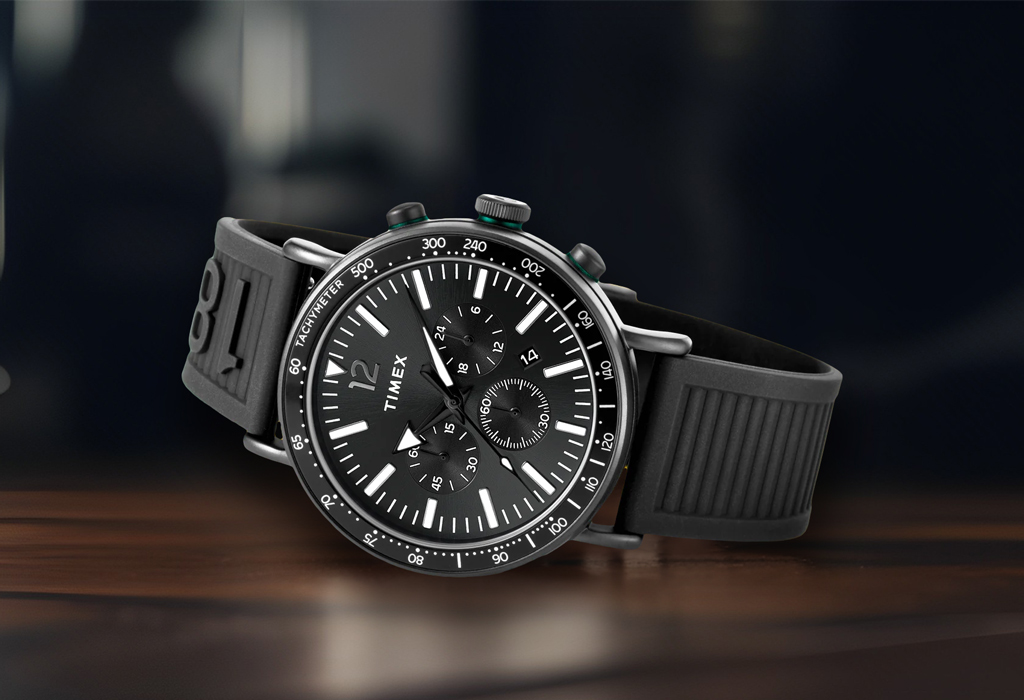 Grey Timex watch
